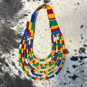 Multicolor African Statement Necklace